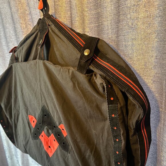 Rare Vintage Zilli Luxury Garment Bag for Travel Black and Red - Picture 2 of 11